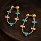 Protection & Peace – Turquoise Harmony Drop Earrings