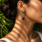Harmony & Blessings – Tibetan Silver Lotus Wood Bead Earrings