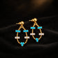 Protection & Peace – Turquoise Harmony Drop Earrings