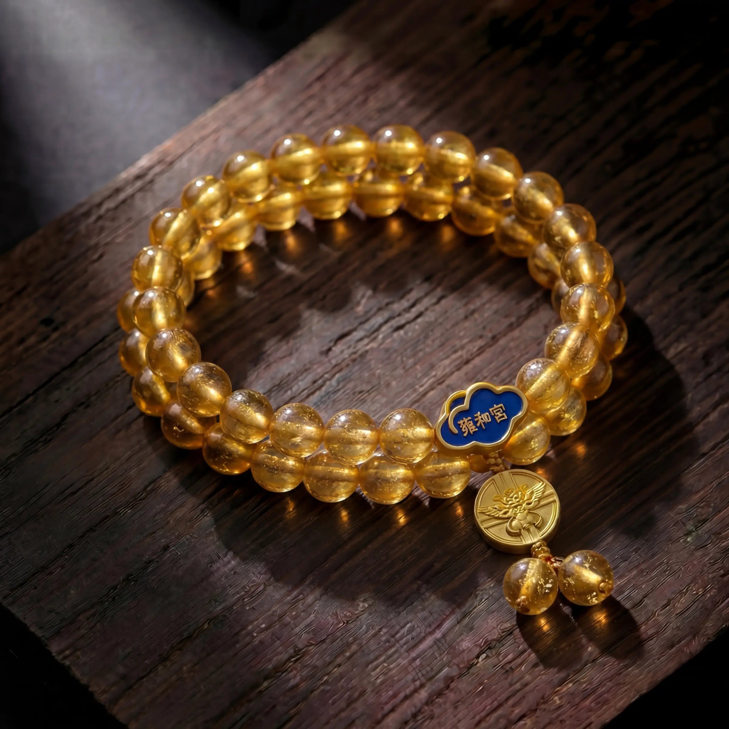 Wealth & Confidence – Temple Incense Ash Liuli Mala Bracelet