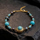 Wealth & Harmony - Golden Flow Turquoise Bracelet