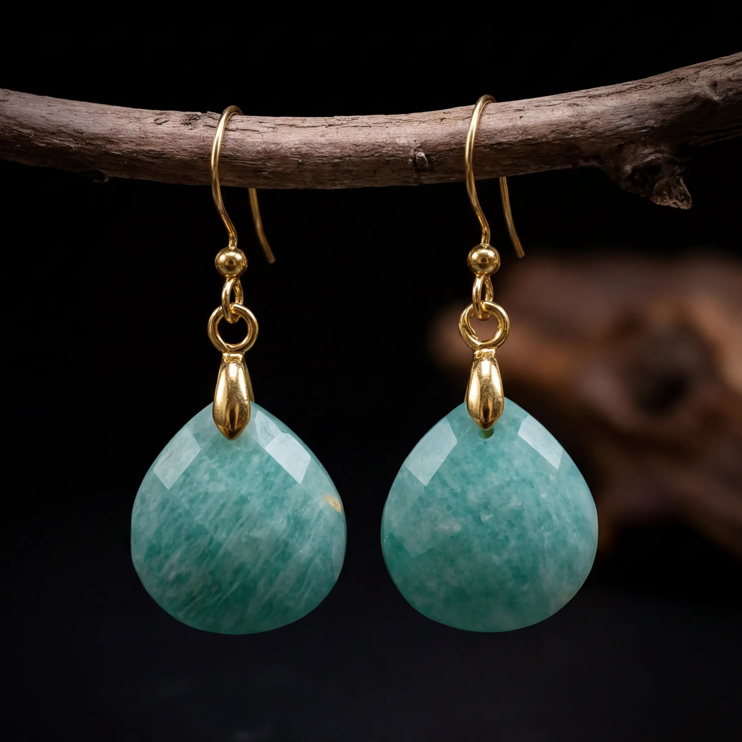 Confidence & Renewal – Tibetan Amazonite Earrings