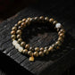 Calm & Blessing – Green Sandalwood & Hetian Jade Double Wrap Bracelet