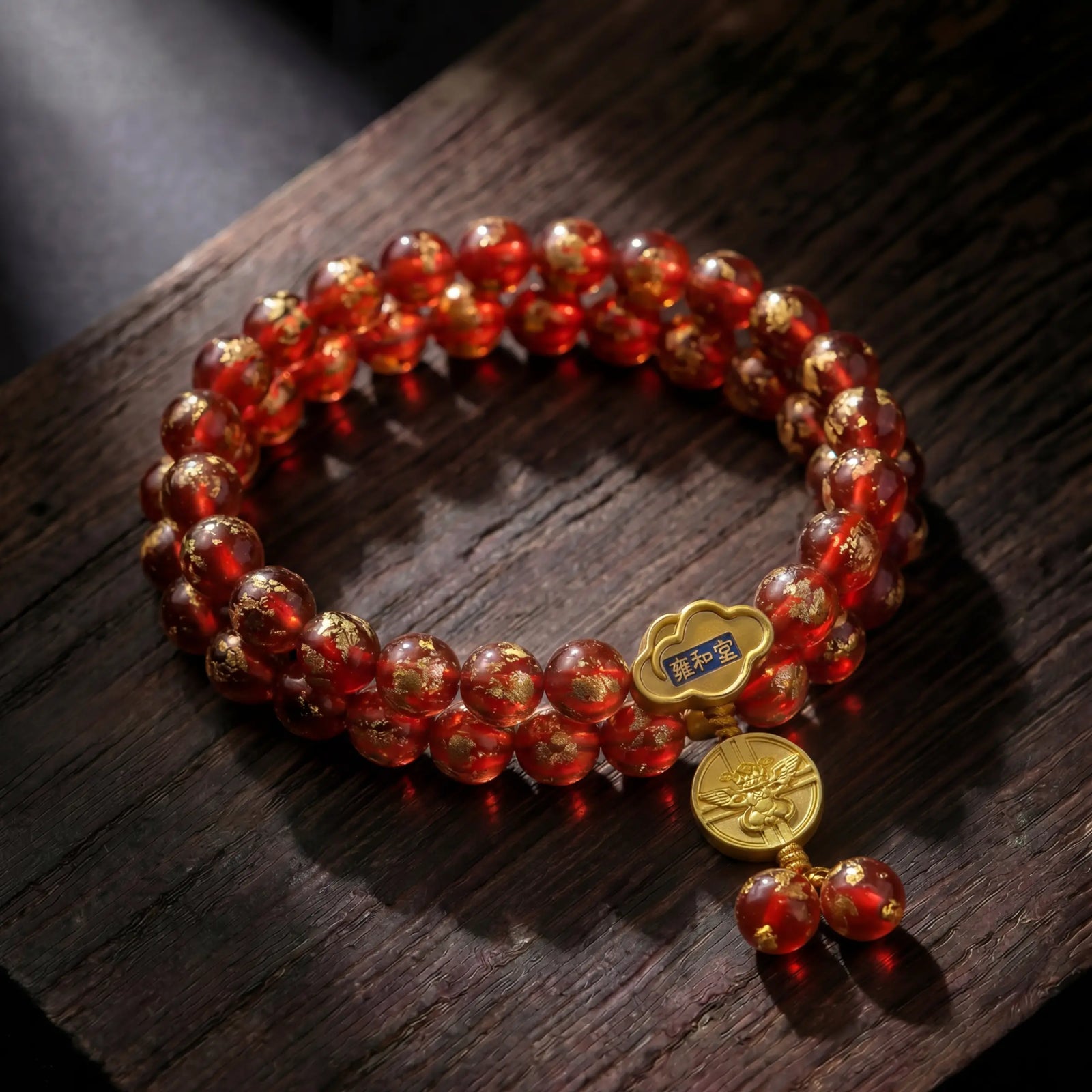 Love & Action – Temple Incense Ash Liuli Mala Bracelet