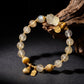Prosperity & Bold Energy – Golden Rutilated Quartz Pixiu Bracelet