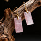 Romance & Healing – Tibetan Rose Quartz Earrings