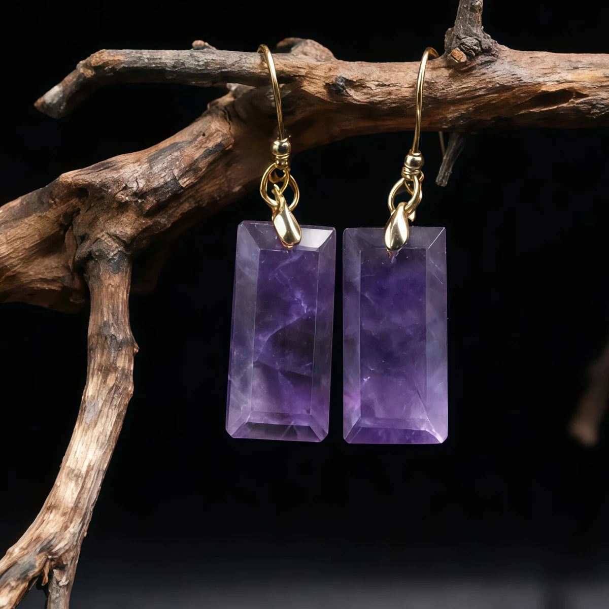 Focus & Insight – Tibetan Amethyst Earrings