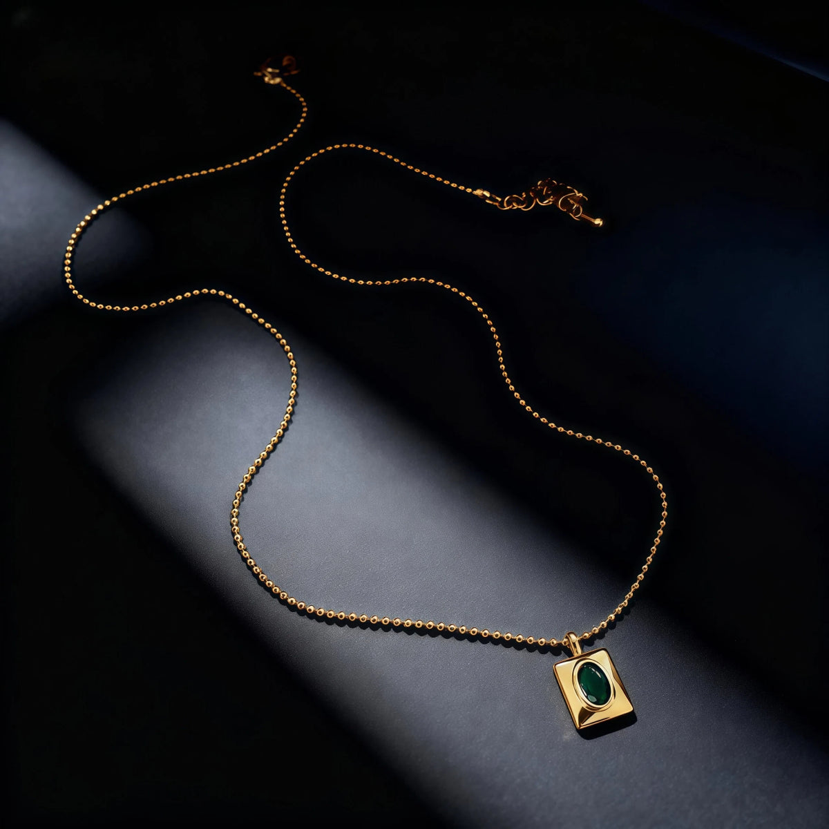 Heart of Harmony - Emerald CZ Elegant Necklace