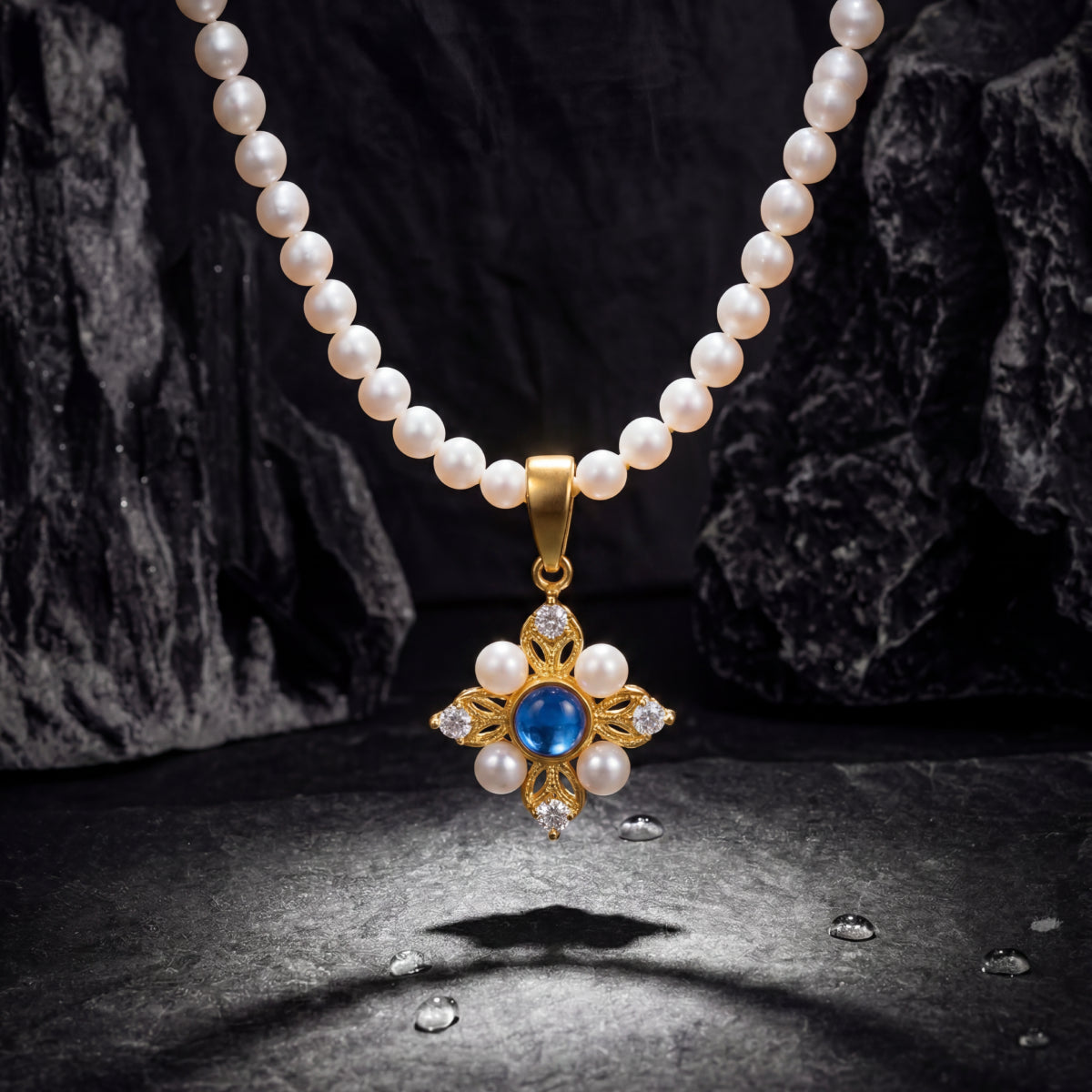 Calm & Emotional Balance – Tibetan Moonstone Necklace