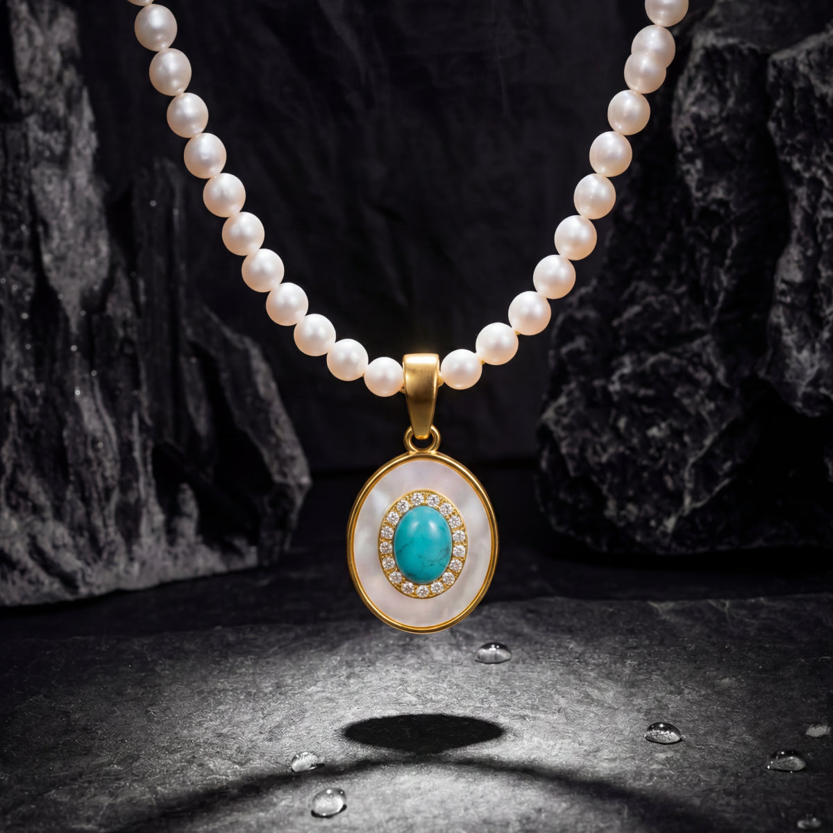 Balance & Grace – Tibetan Harmony Pearl Necklace