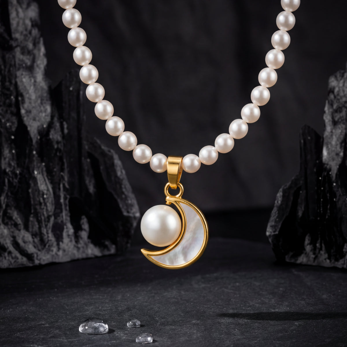 Peace & Feminine Energy – Tibetan Moonlight Pearl Necklace