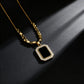 Strength & Radiance – Black CZ Halo Necklace