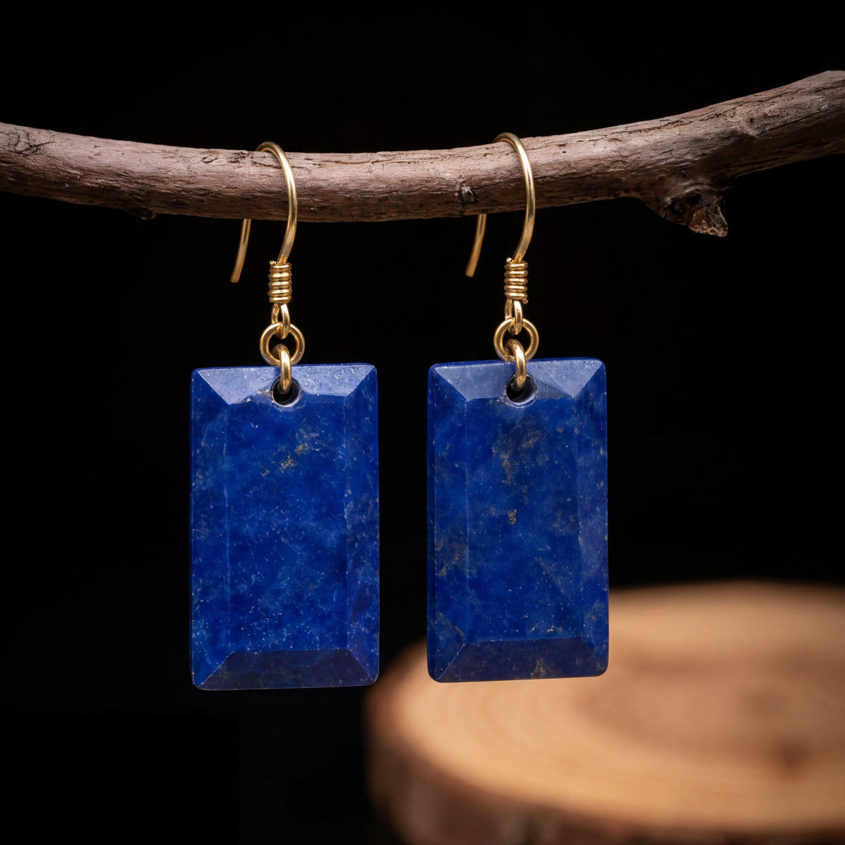 Protection & Well-Being – Tibetan Lapis Earrings