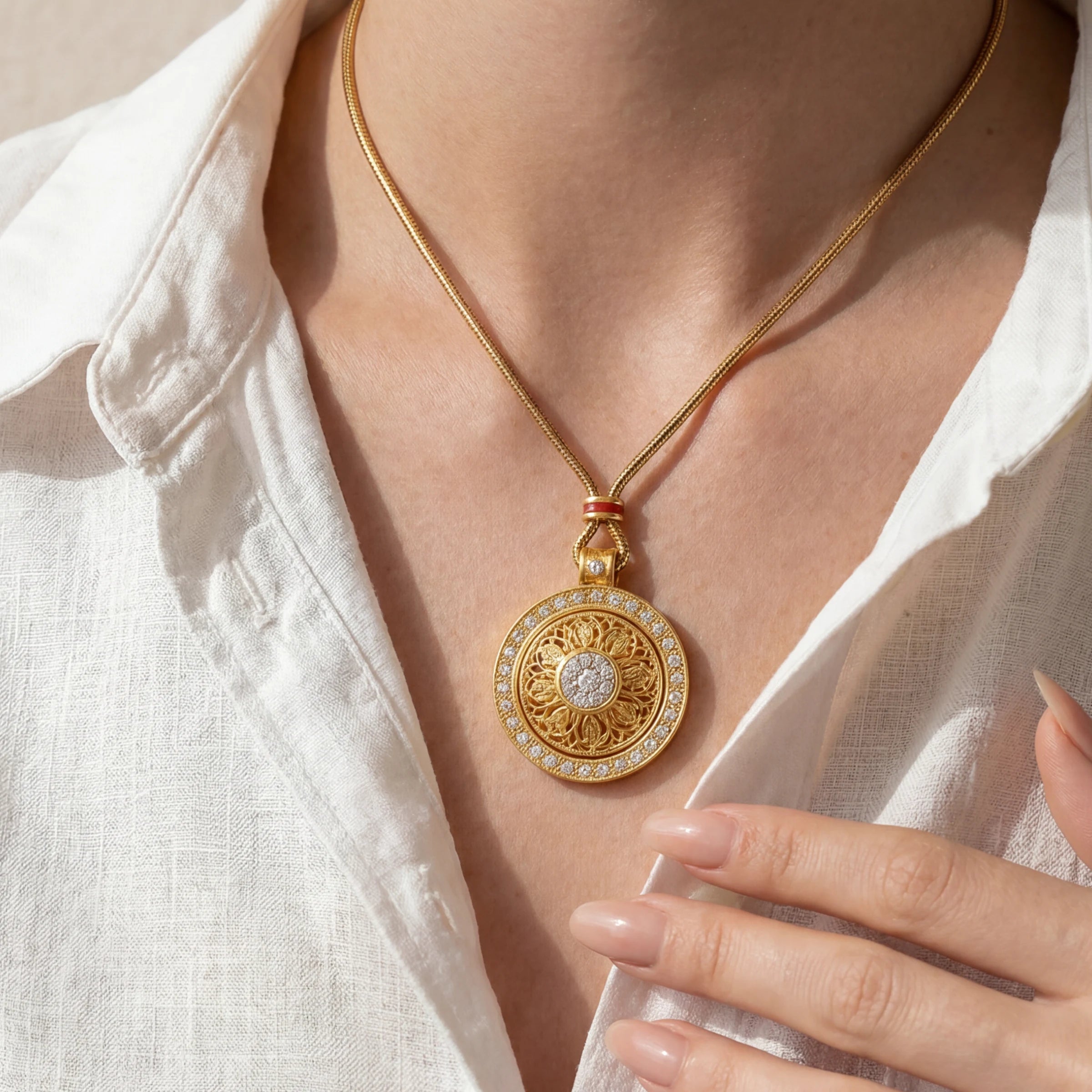Fortune Alignment - Eight-Treasure Compass Rotatable Necklace