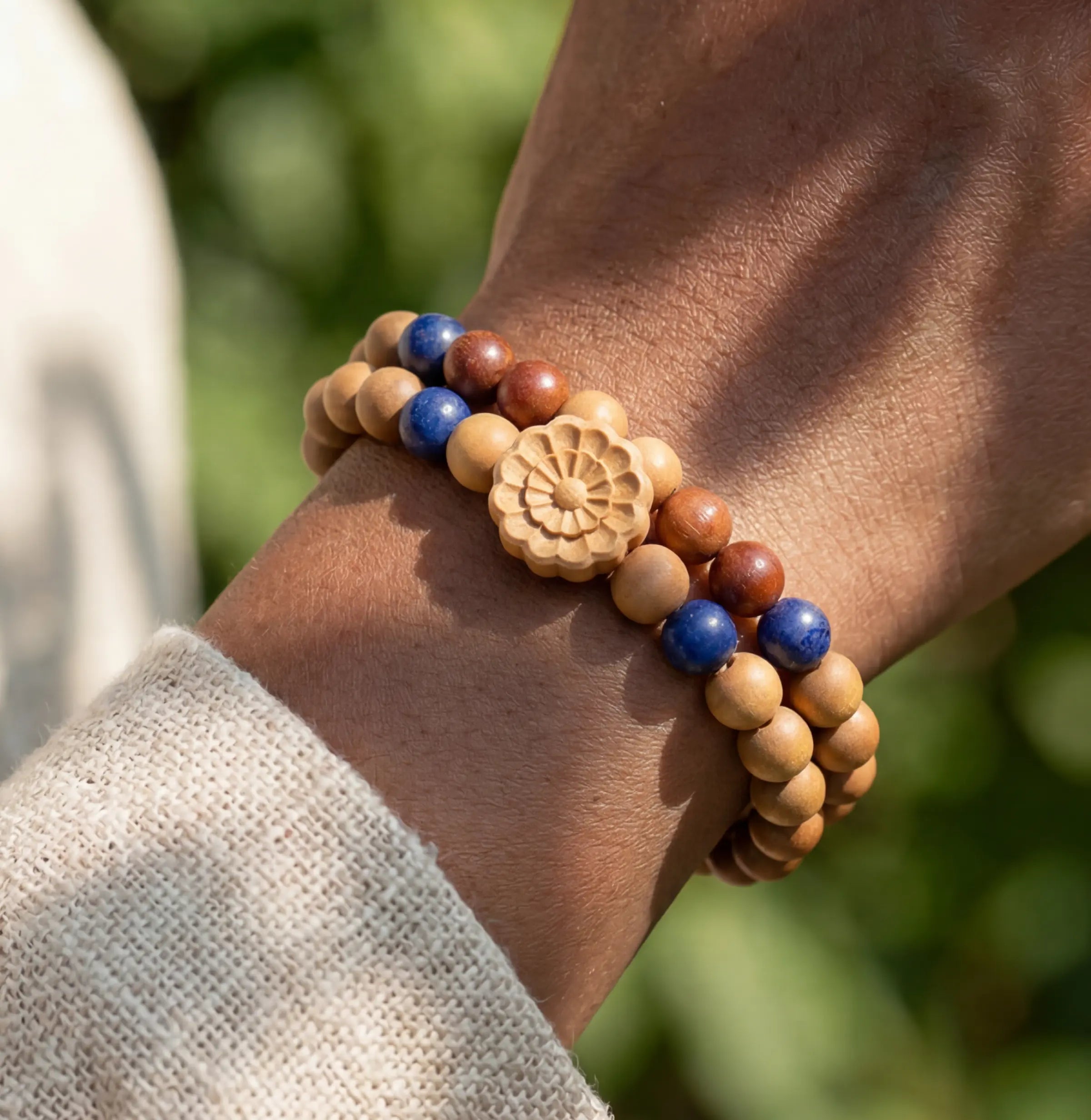 Tibetan Blessing – Buddhist Sandalwood Bracelet