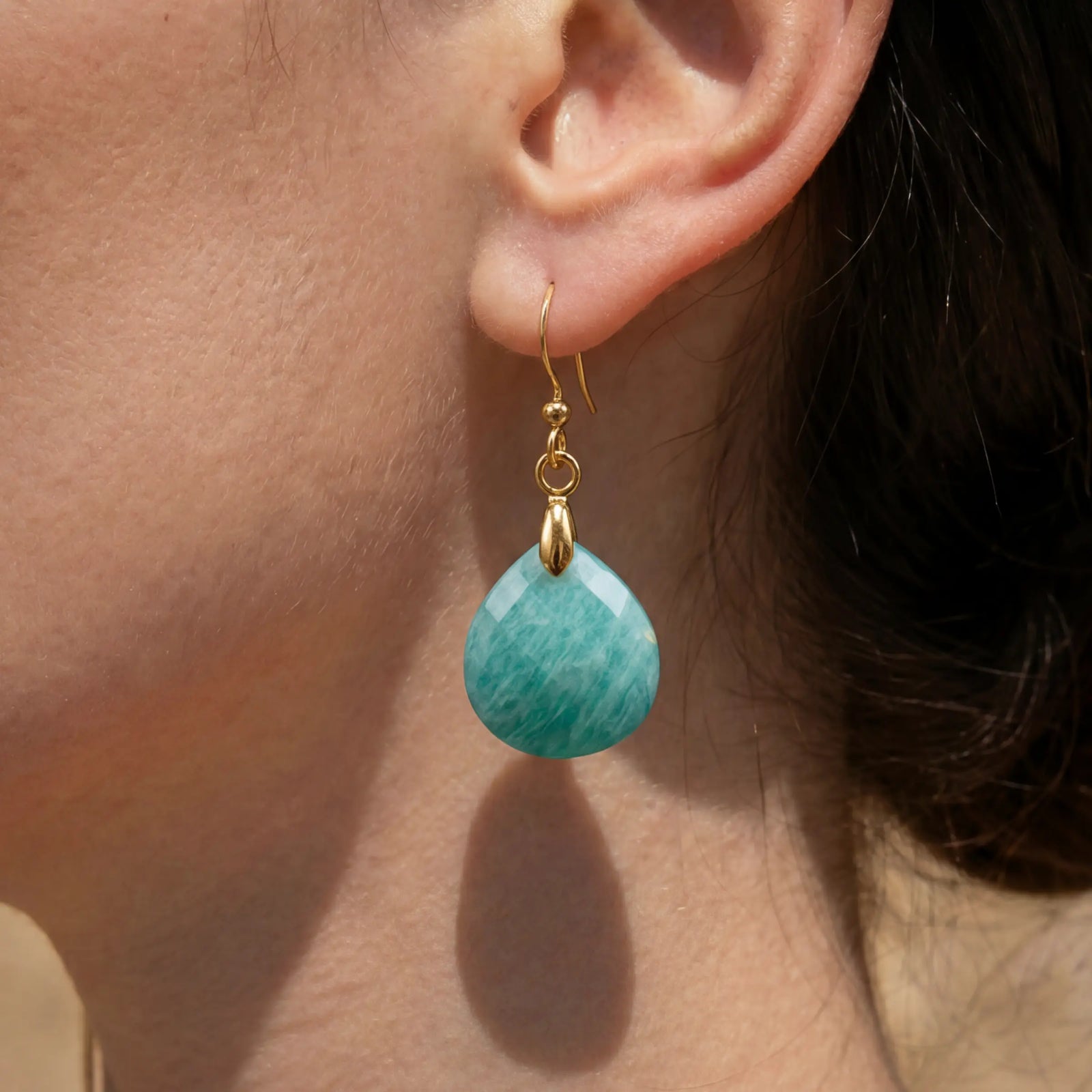 Confidence & Renewal – Tibetan Amazonite Earrings