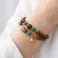 Stress Relief – Ancient Gourd Double-Wrap Herbal Incense Bead Bracelet