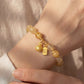 Prosperity & Bold Energy – Golden Rutilated Quartz Pixiu Bracelet