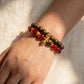 Calm & Strength – Kyara Agarwood & Red Agate Double Wrap Bracelet
