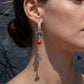 Strength & Vitality – Tibetan Silver Red Agate Vintage Earrings