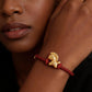 Good Fortune Golden Horse Leather Red String Bracelet