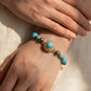 Wealth & Harmony - Golden Flow Turquoise Bracelet