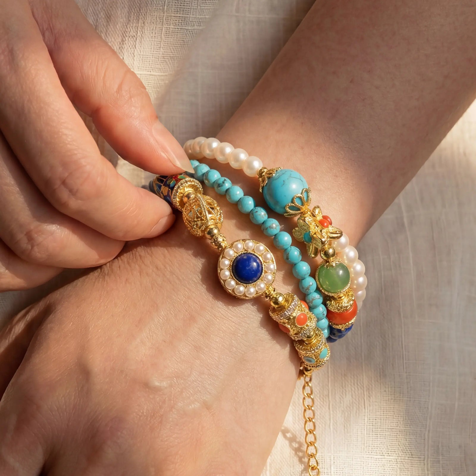 Prosperity & Protection – Triple Celestial Flow Bracelet