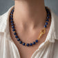 Calm Expression & Clarity – Tibetan Blue Chalcedony Necklace