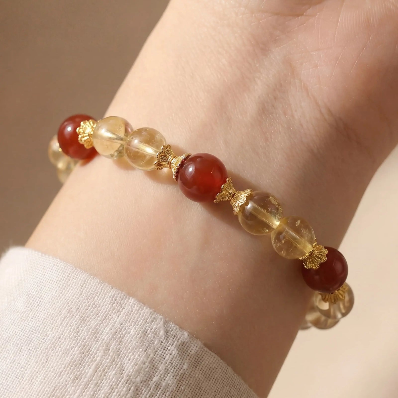 Wealth & Awakening – Tibetan Golden Vision Bracelet
