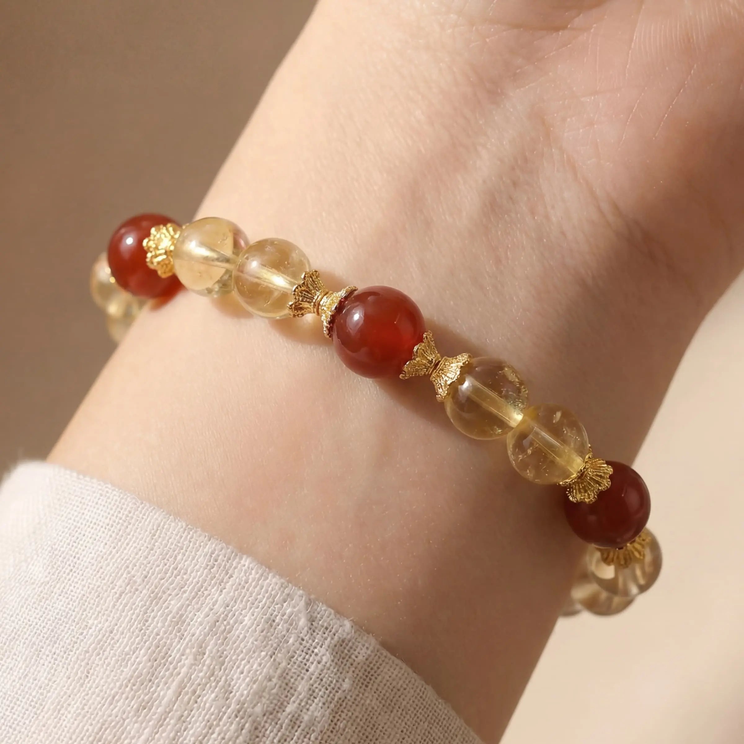 Wealth & Awakening – Tibetan Golden Vision Bracelet