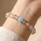Clarity & Calm – Clear Quartz & Aquamarine Bracelet