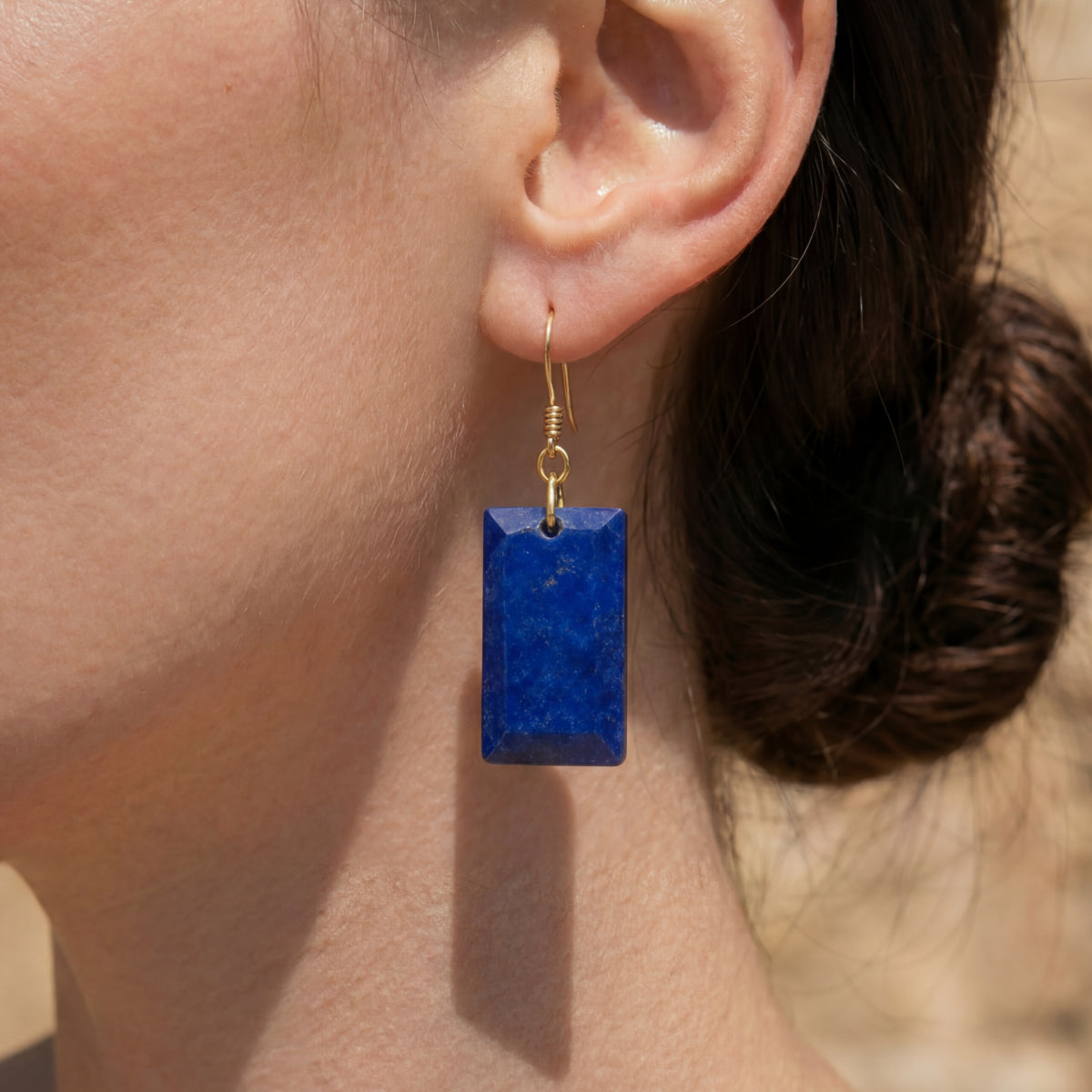 Protection & Well-Being – Tibetan Lapis Earrings