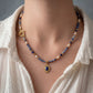 Calm Balance – Blue Stone Pearl Necklace