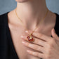 Year of the Horse Red Agate Fortune Necklace