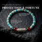Protection & Fortune – Turquoise & Star Moon Bodhi Seed Bracelet