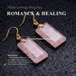 Romance & Healing – Tibetan Rose Quartz Earrings