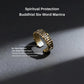 Spiritual Protection - Vintage Six-Word Mantra Open Ring