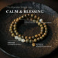 Calm & Blessing – Green Sandalwood & Hetian Jade Double Wrap Bracelet
