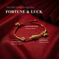 Lucky Red String Bracelet with Gourd & Coin Charms