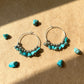 Tranquility & Protection – Tibetan Turquoise Hoop Earrings