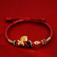 Golden Horse Prosperity Ingots Red String Bracelet