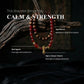 Calm & Strength – Kyara Agarwood & Red Agate Double Wrap Bracelet