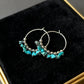 Tranquility & Protection – Tibetan Turquoise Hoop Earrings