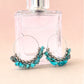 Tranquility & Protection – Tibetan Turquoise Hoop Earrings