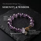 Serenity & Wisdom – Amethyst & Aged Sandalwood Bracelet