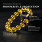 Abundance & Fortune – Five Wealth Gods Citrine & Agarwood Bracelet