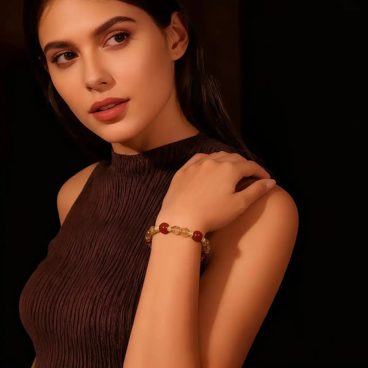 Wealth & Awakening – Tibetan Golden Vision Bracelet