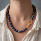 Calm Expression & Clarity – Tibetan Blue Chalcedony Necklace