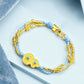 Tibetan Harmony Double Bracelet – Gourd & Turquoise for Luck & Protection