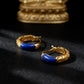 Wisdom & Serenity – Lapis Lazuli Vintage Hoop Earrings